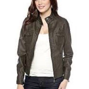 Sophia Max Brown Faux Leather Jacket - Small